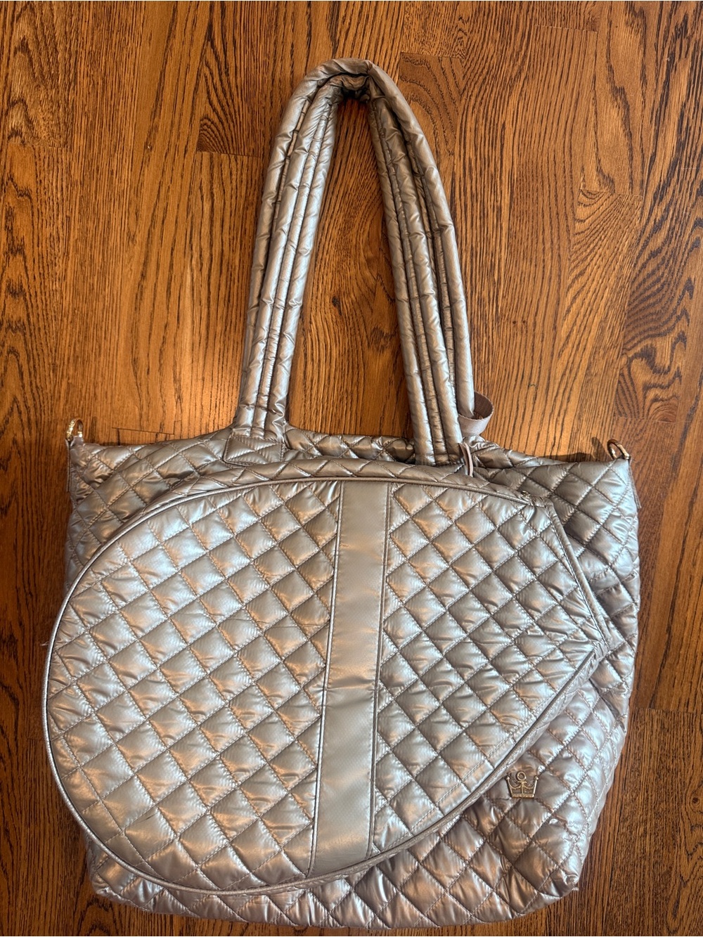 Thomas Oliver Quilted lux gold tennis and Tote Bag